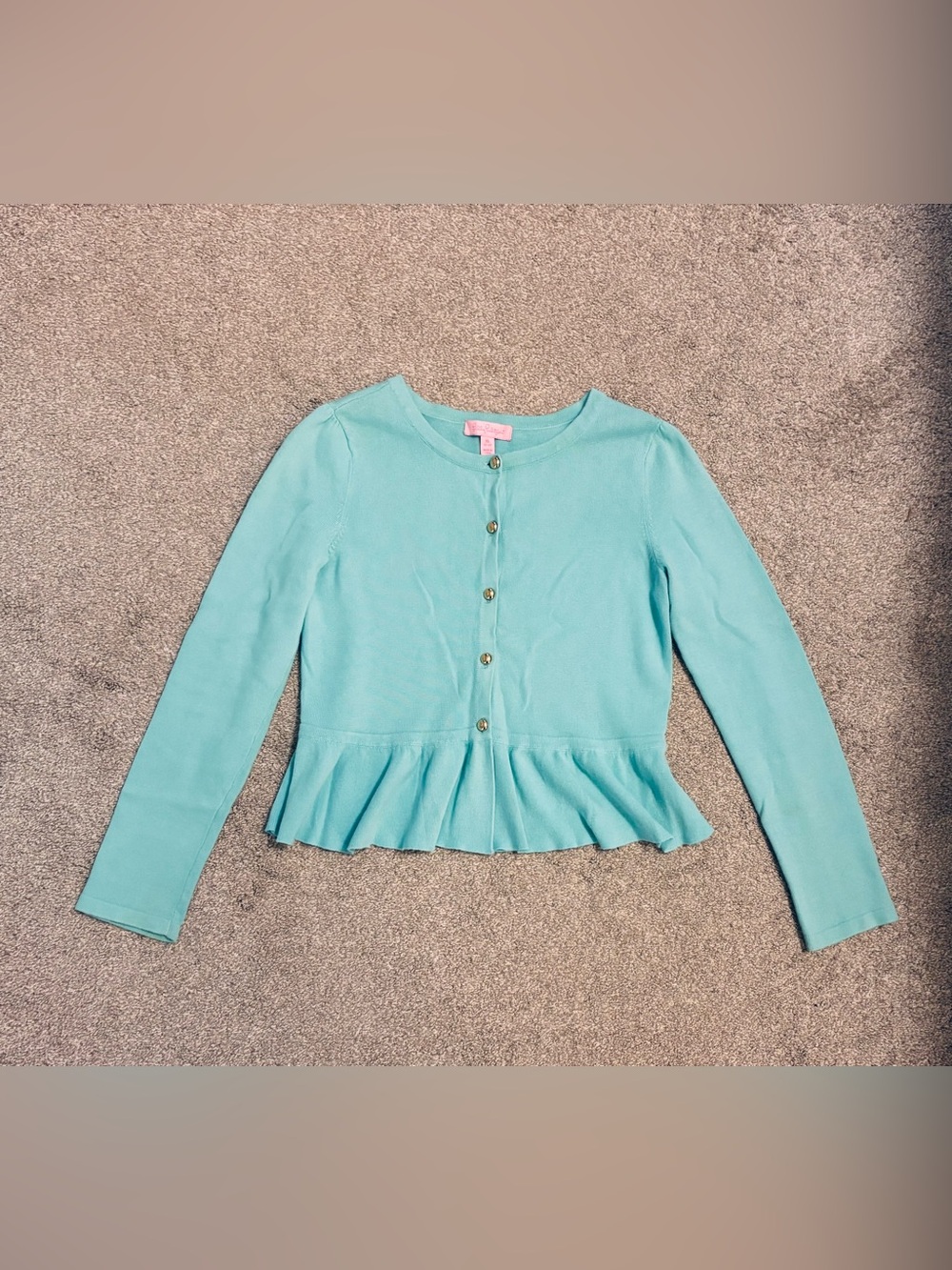 Girls Lilly Pulitzer Peplum Cardigan Size XL 12-14